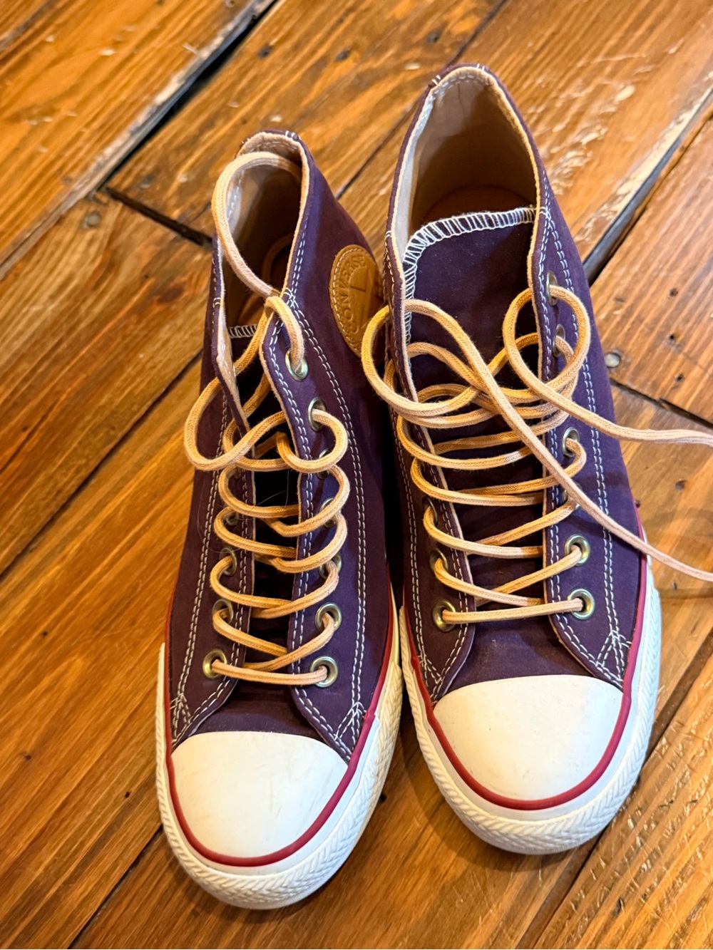 Converse Lux Mid Wedge Hi-Top Sneakers In Black Cherry/Carmel - Women